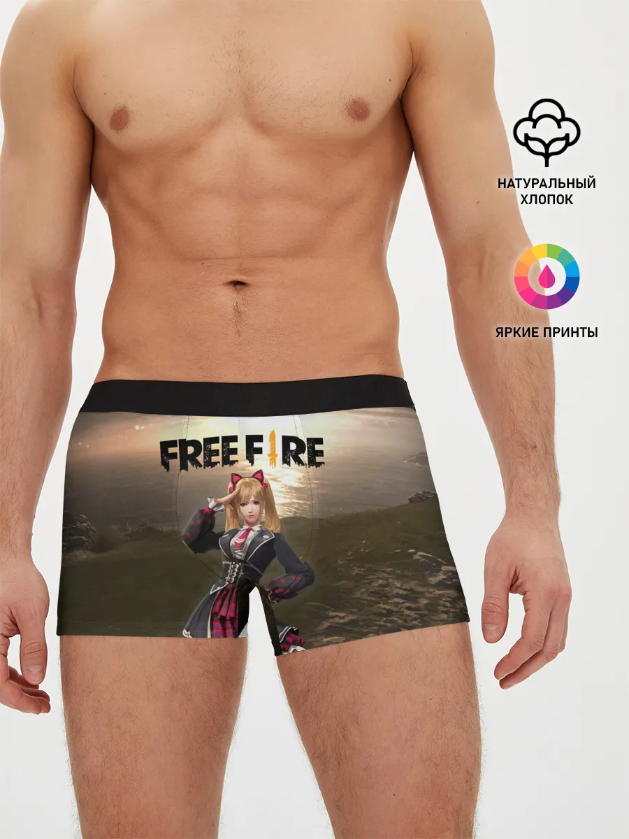 Мужские трусы боксеры / FREE FIRE - Caroline