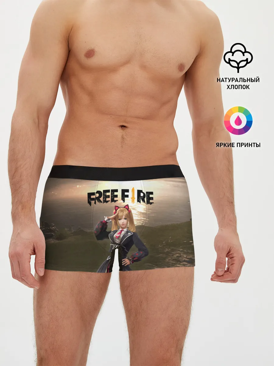 Мужские трусы боксеры / FREE FIRE - Caroline