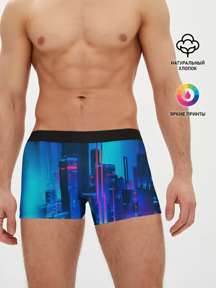 Мужские трусы боксеры / НОЧНОЙ ГОРОД