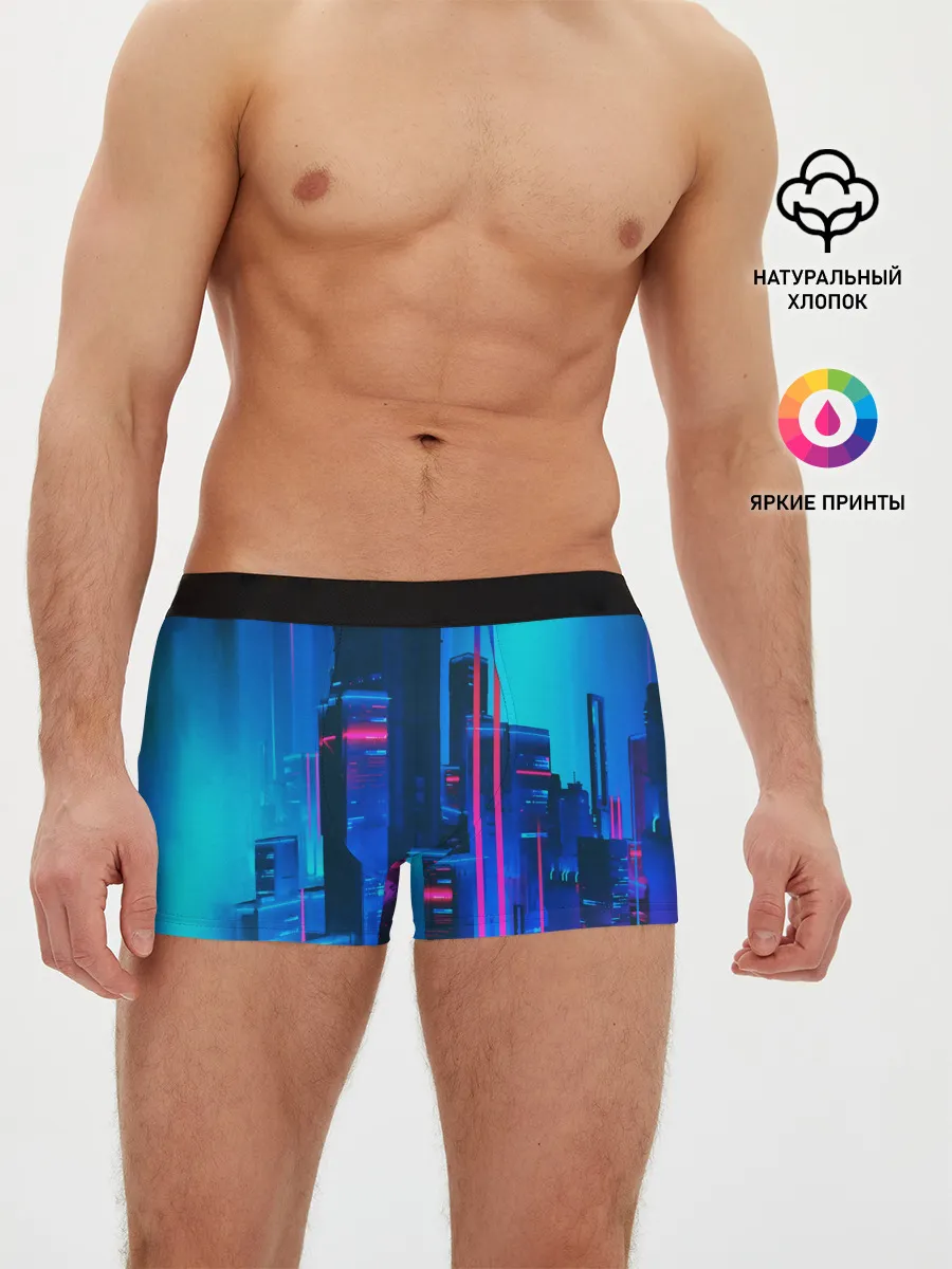 Мужские трусы боксеры / НОЧНОЙ ГОРОД