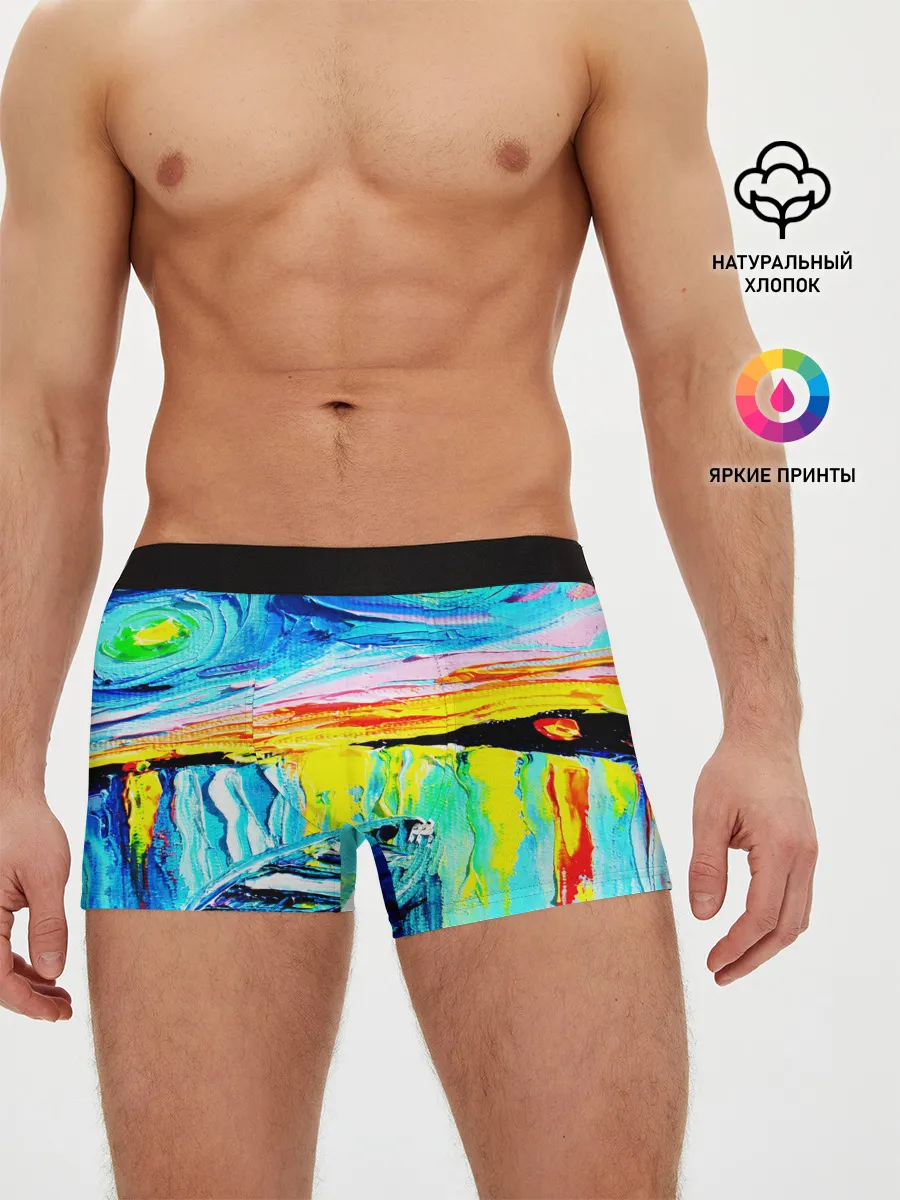 Мужские трусы боксеры / НОЧНОЙ ПРИЧАЛ ВАНГОГ