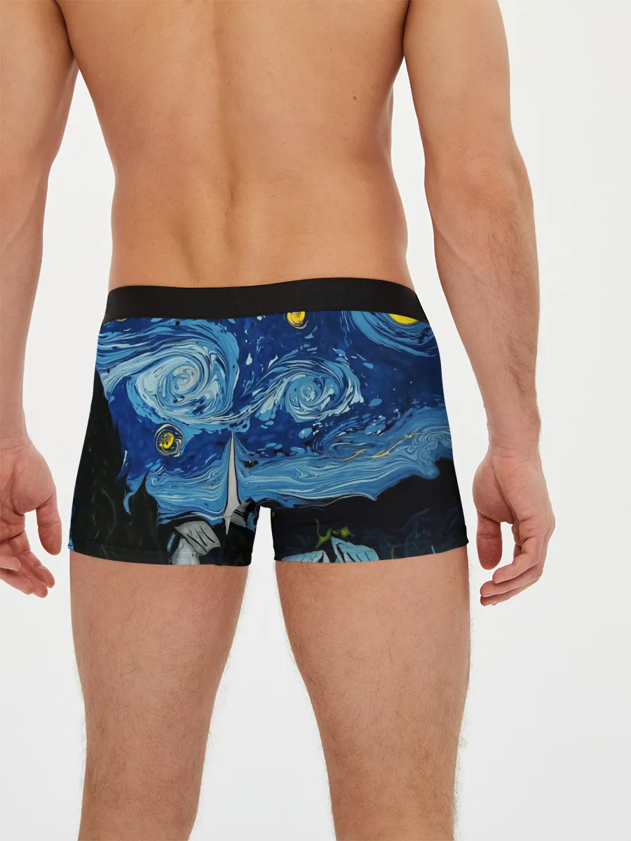 Мужские трусы боксеры / ЗВЁЗДНАЯ НОЧЬ ВАНГОГ