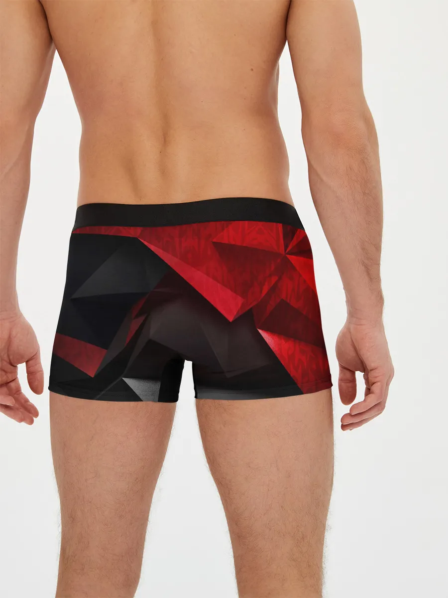 Мужские трусы боксеры / Red & Black