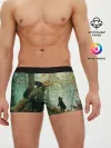 Мужские трусы боксеры / Утро в сосновом лесу