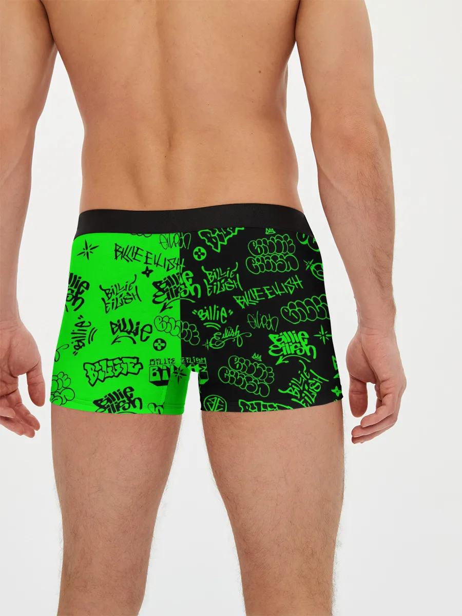 Мужские трусы боксеры / Billie Eilish Graffiti two col