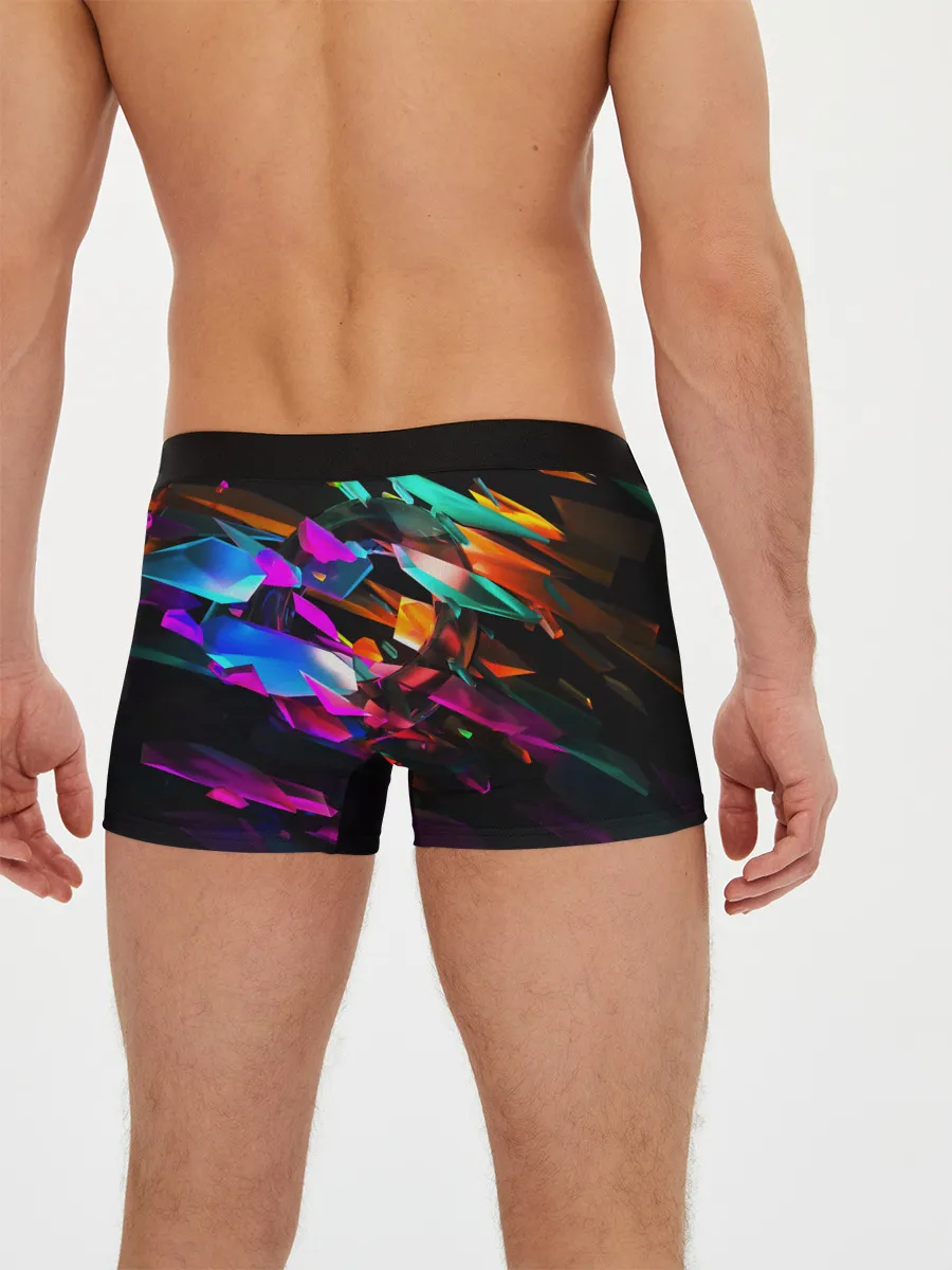 Мужские трусы боксеры / АБСТРАКЦИЯ НЕОНОВАЯ