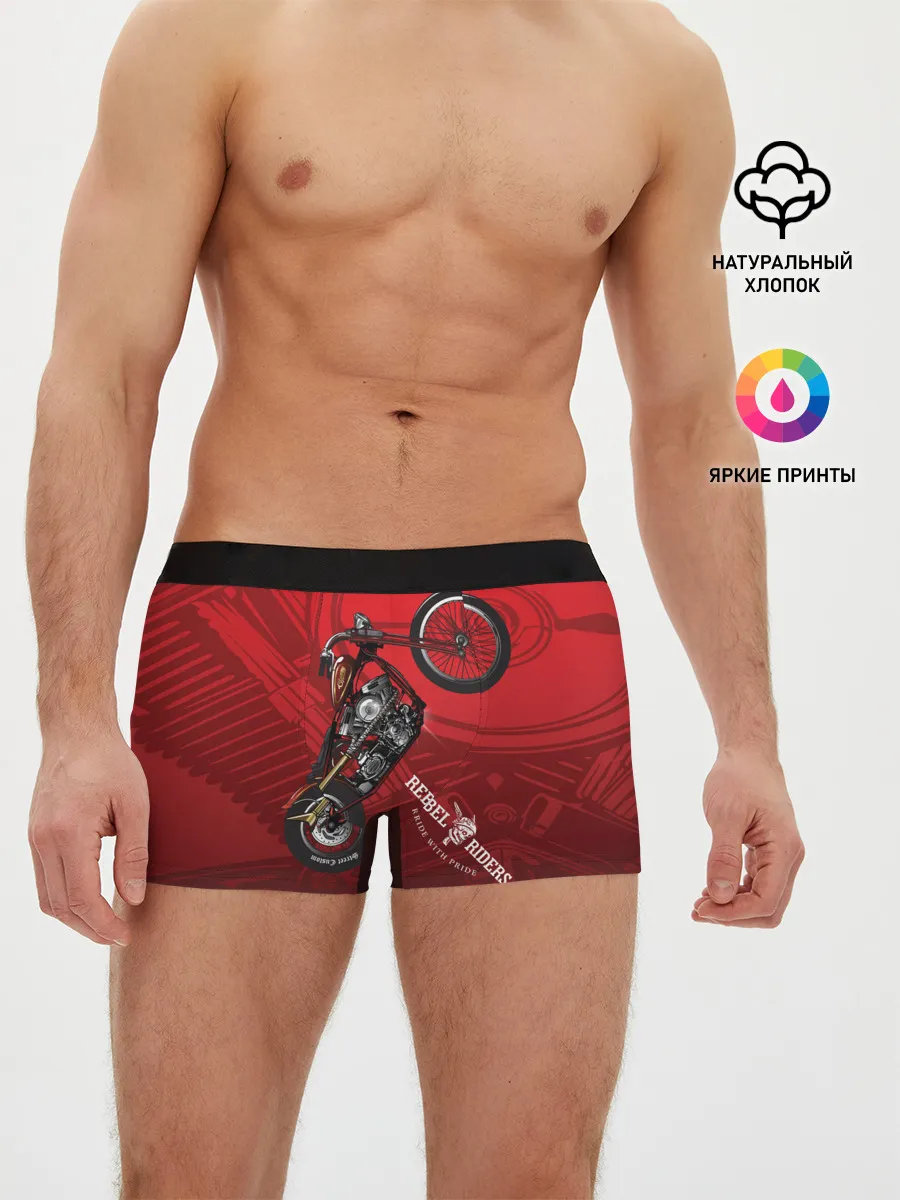 Мужские трусы боксеры / Vintage chopper motorcycle