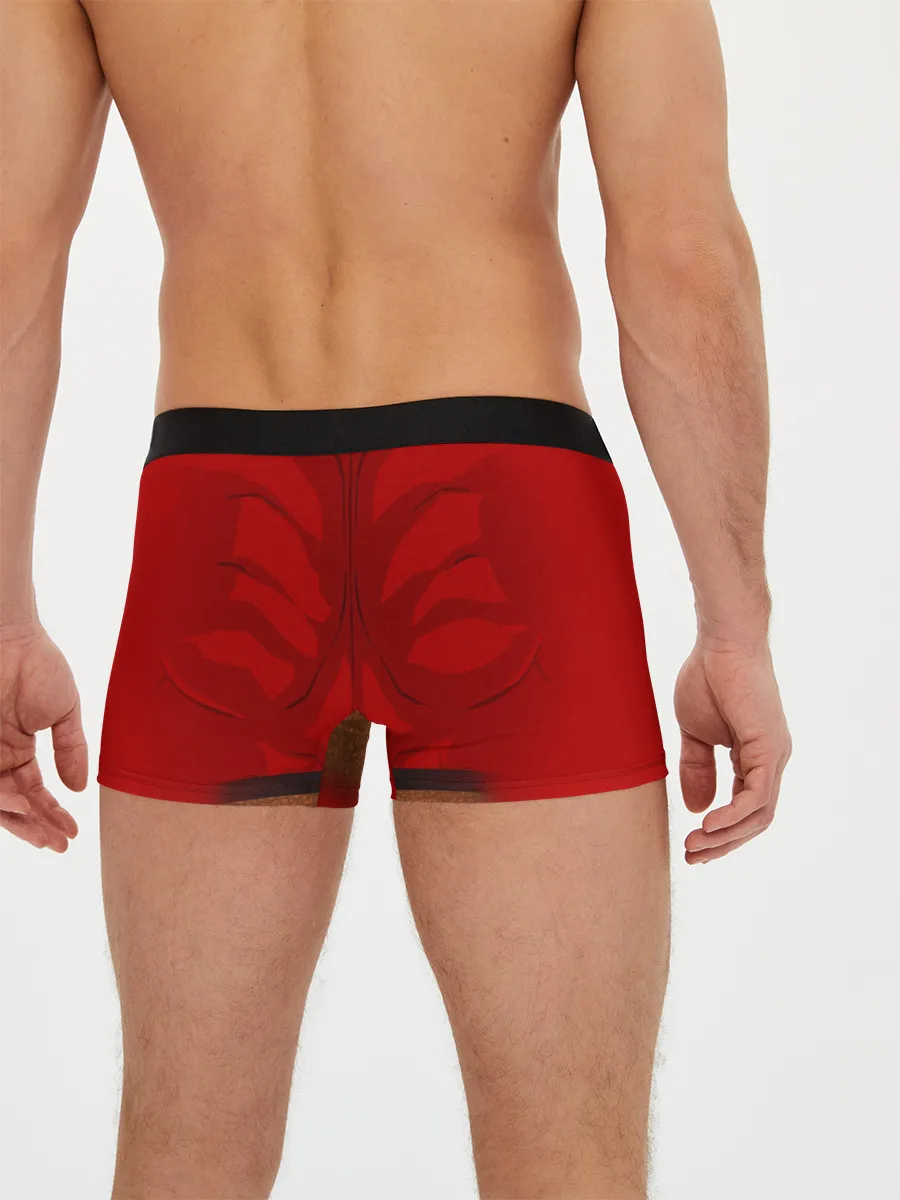 Мужские трусы боксеры / Красный качок