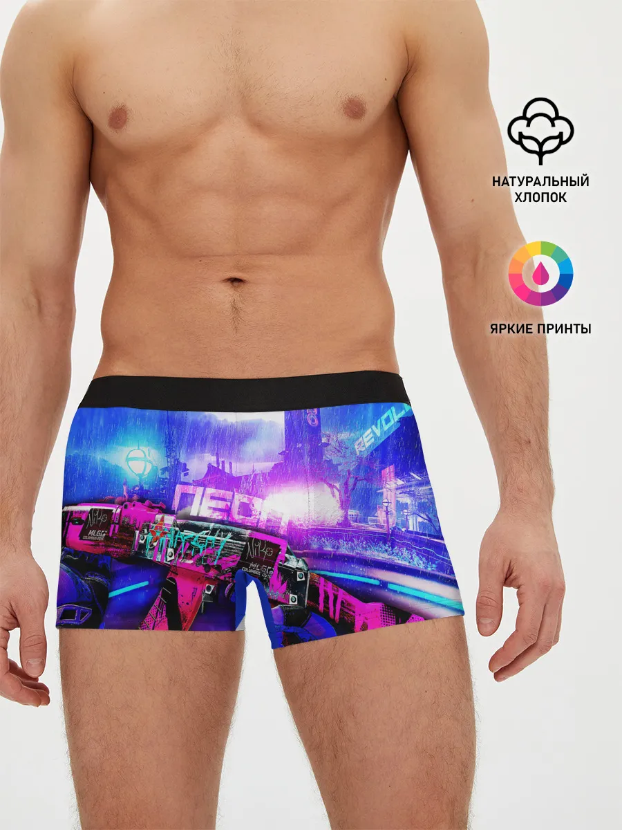 Мужские трусы боксеры / CS GO:Неоновая Революция