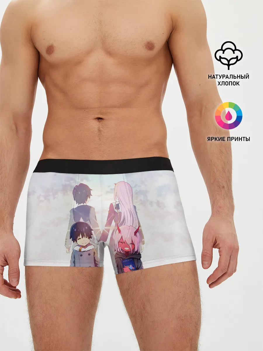 Мужские трусы боксеры / Ноль два и Хиро