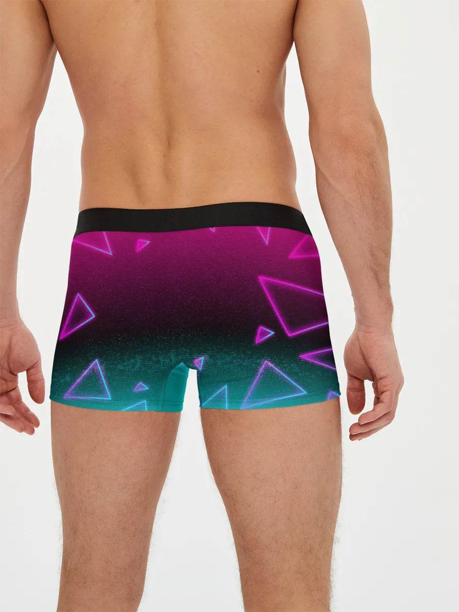 Мужские трусы боксеры / RETRO CYBER BEAR NEON