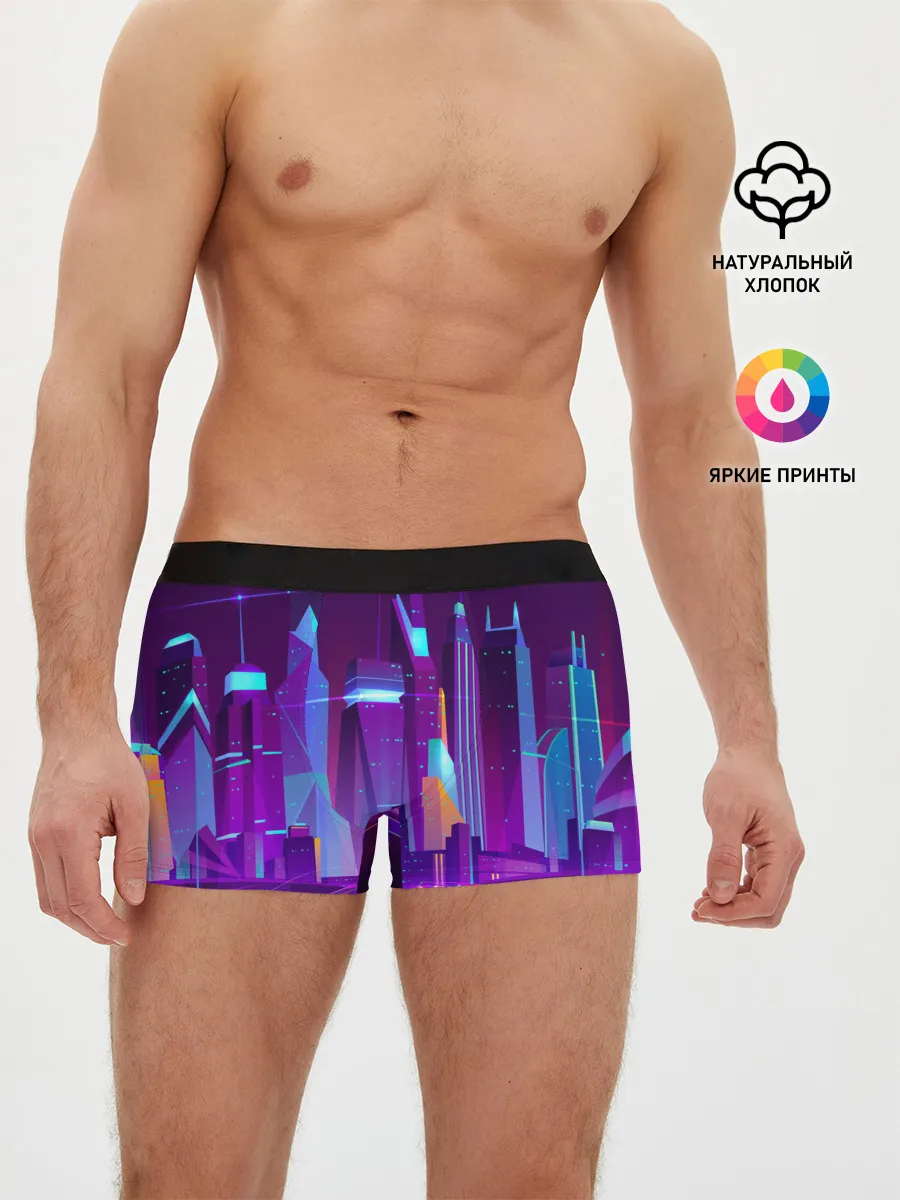 Мужские трусы боксеры / НЕОНОВЫЙ ГОРОД