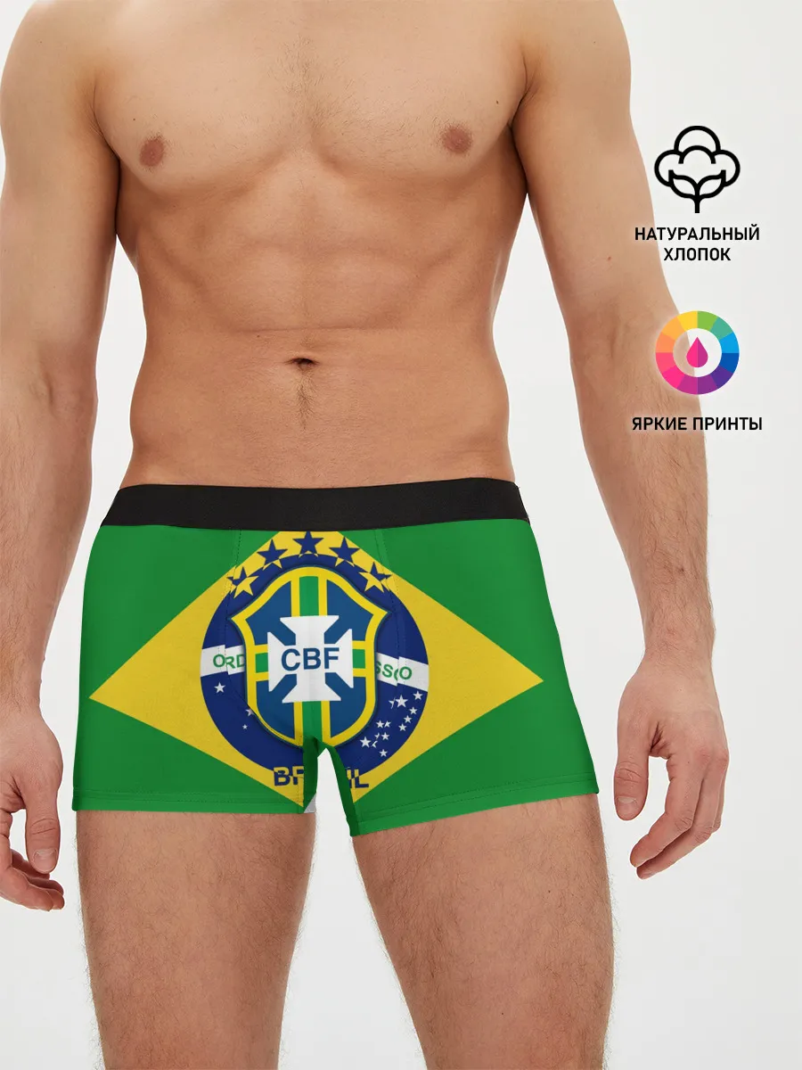 Мужские трусы боксеры / Сборная Бразилии флаг