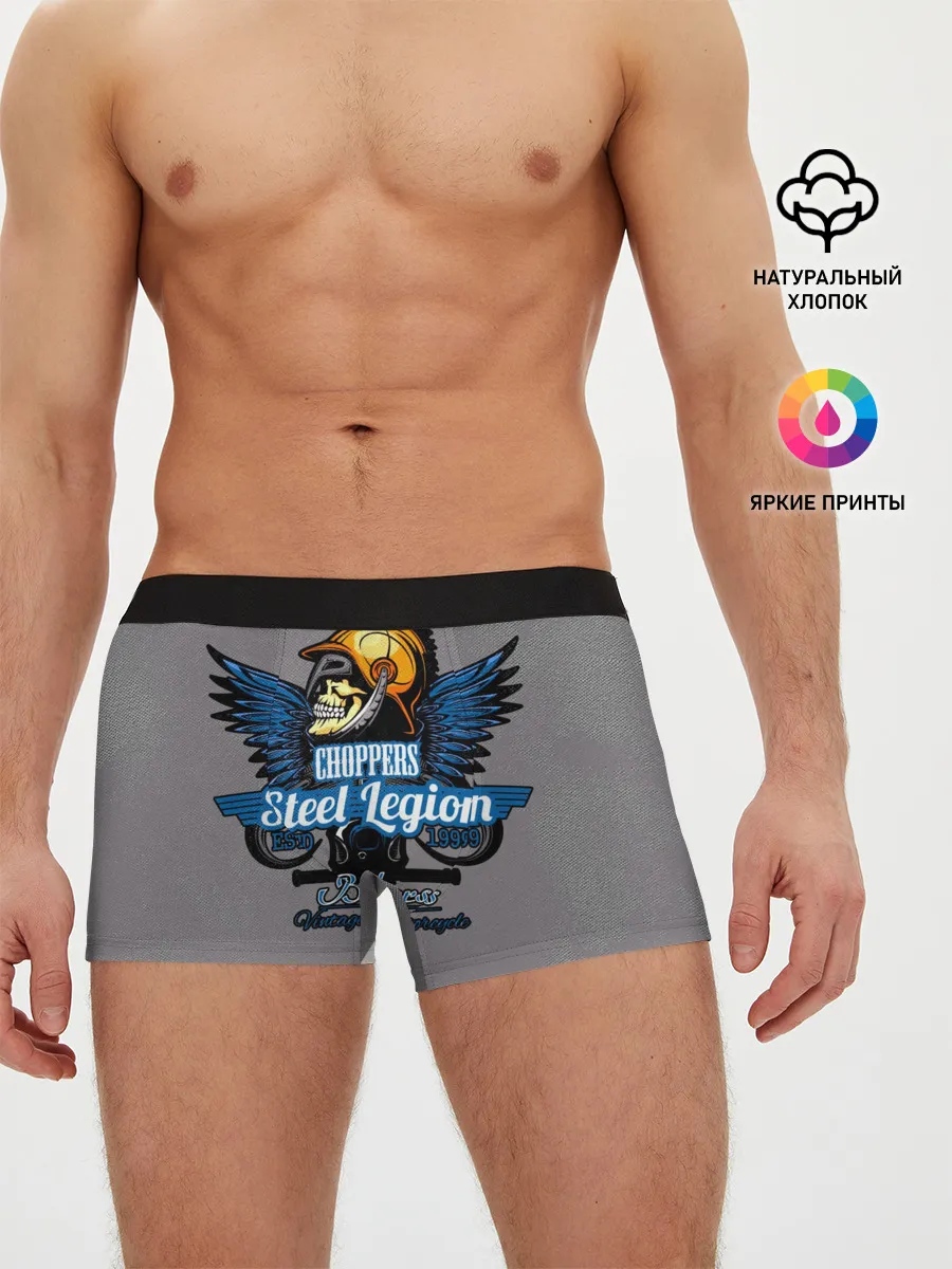 Мужские трусы боксеры / Motors-4