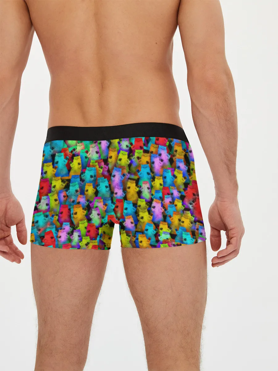 Мужские трусы боксеры / Котики на дискотеке