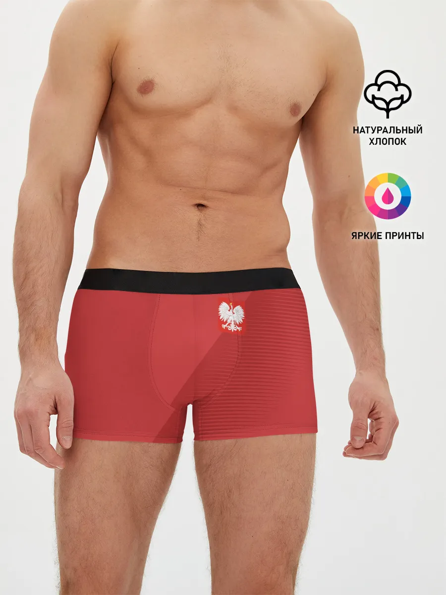 Мужские трусы боксеры / Польша форма гостевая 2018