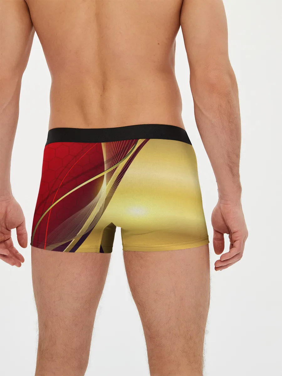 Мужские трусы боксеры / RUSSIA SPORT: Red and Gold.