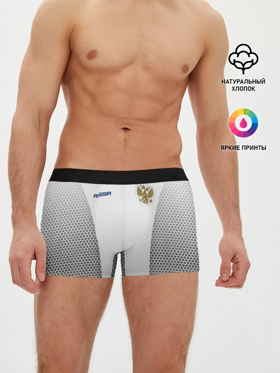 Мужские трусы боксеры / Сборная России форма с сеткой