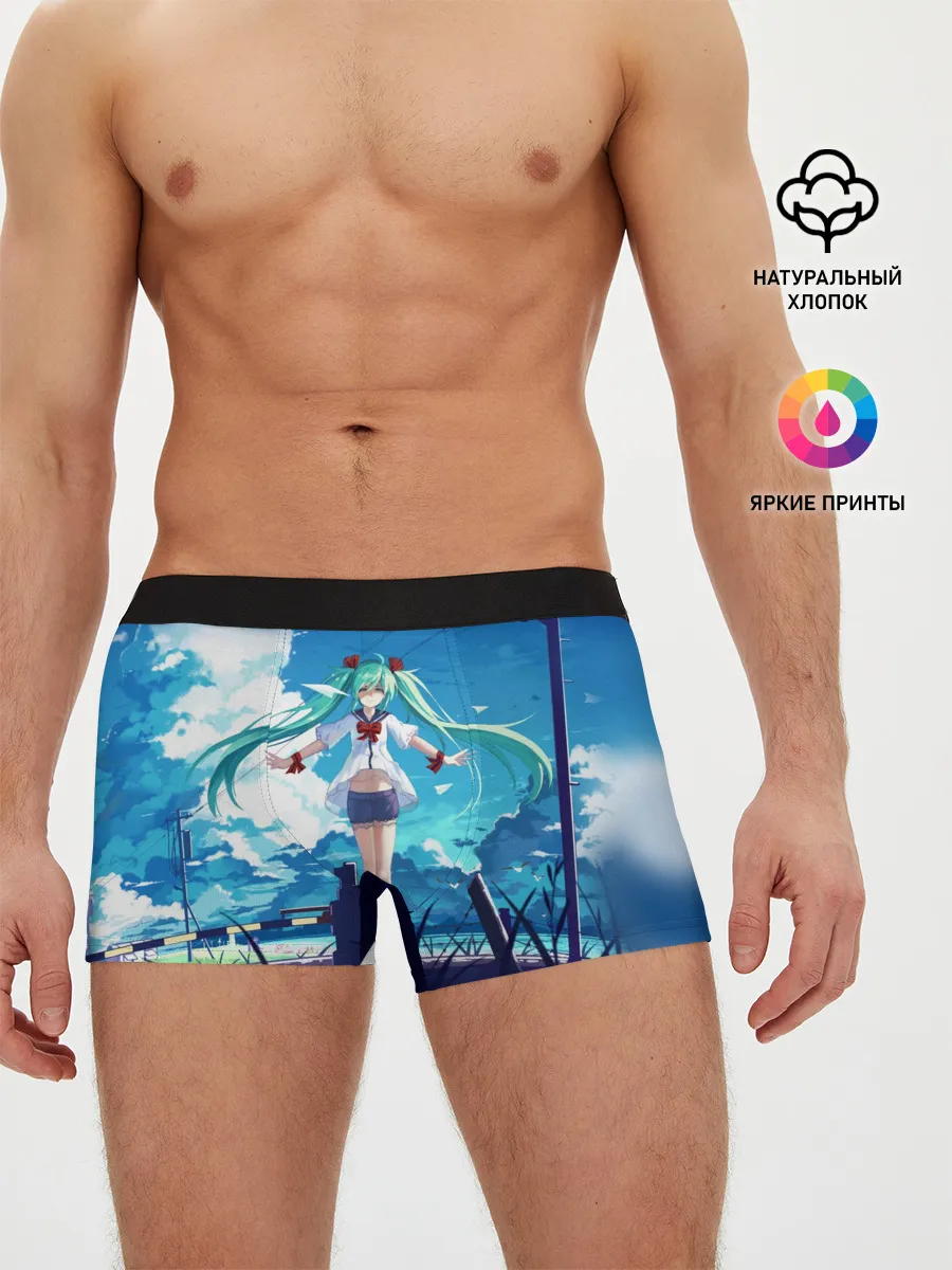 Мужские трусы боксеры / Хацунэ Мику под летним небом