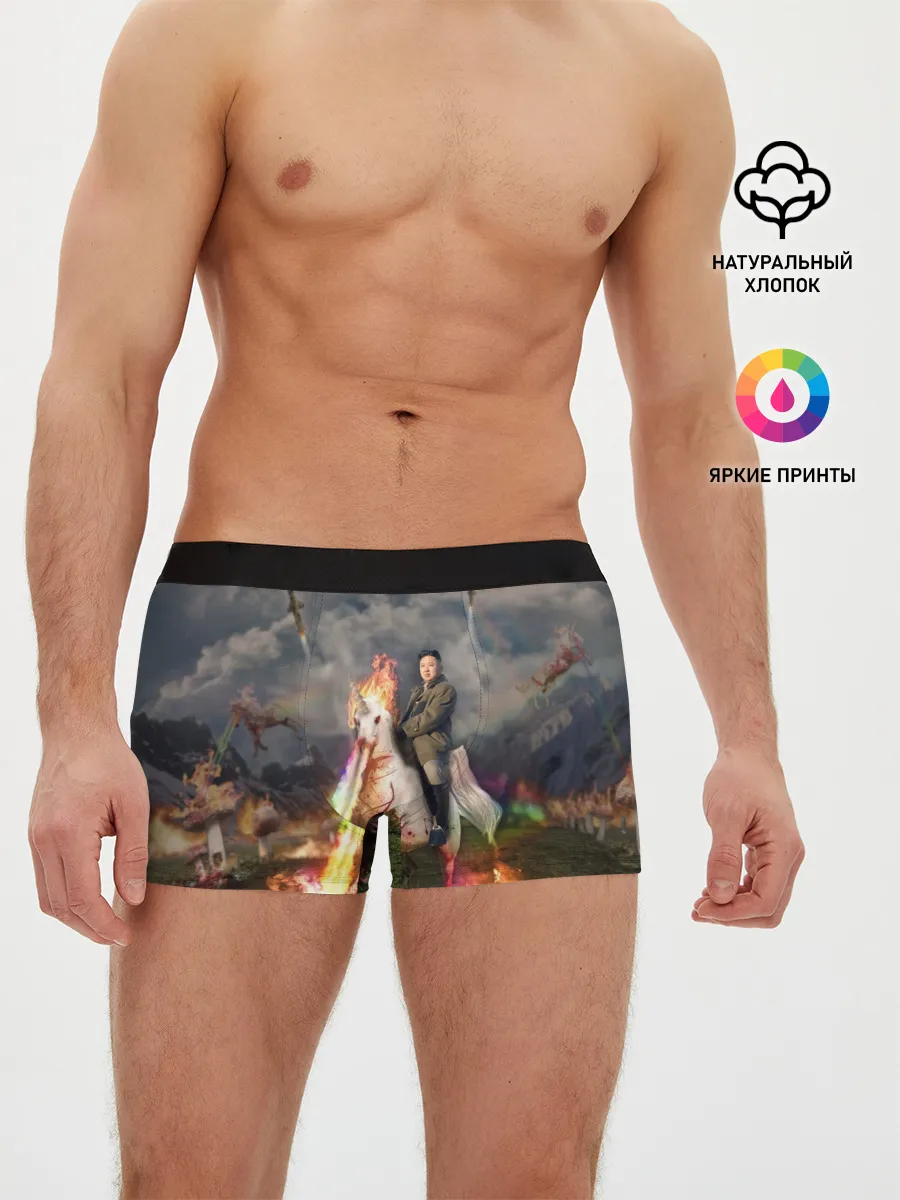 Мужские трусы боксеры / Ким чен ын на Единороге