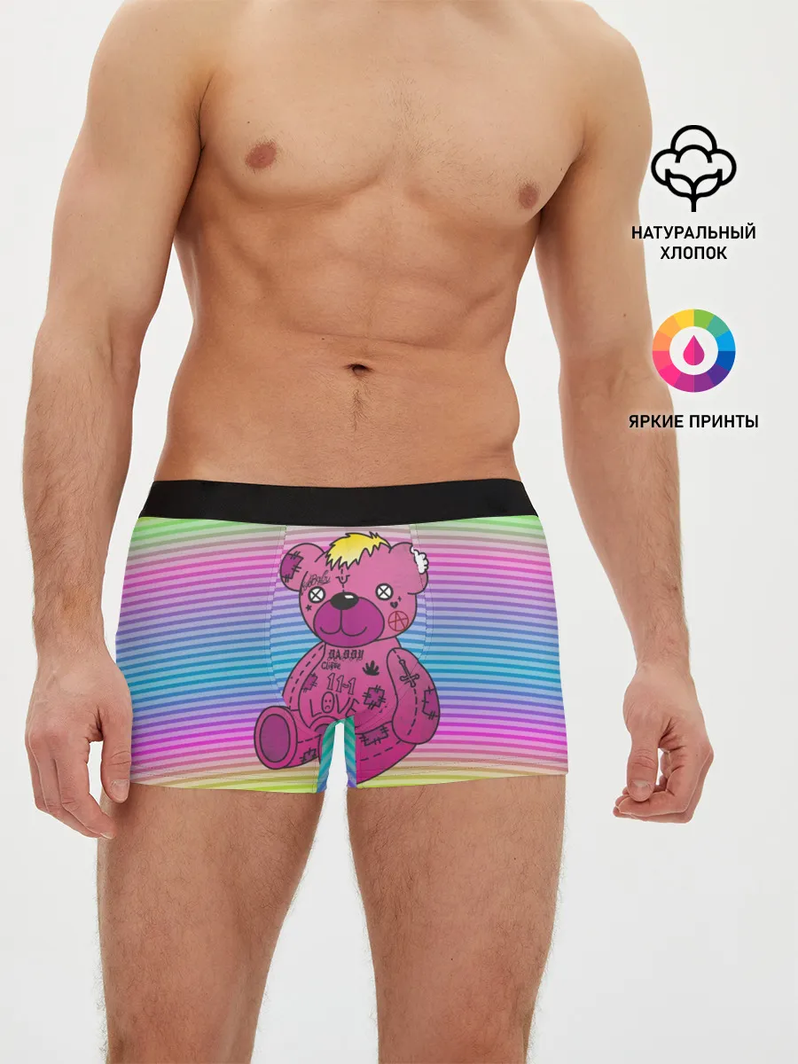 Мужские трусы боксеры / Мишка Lil Peep