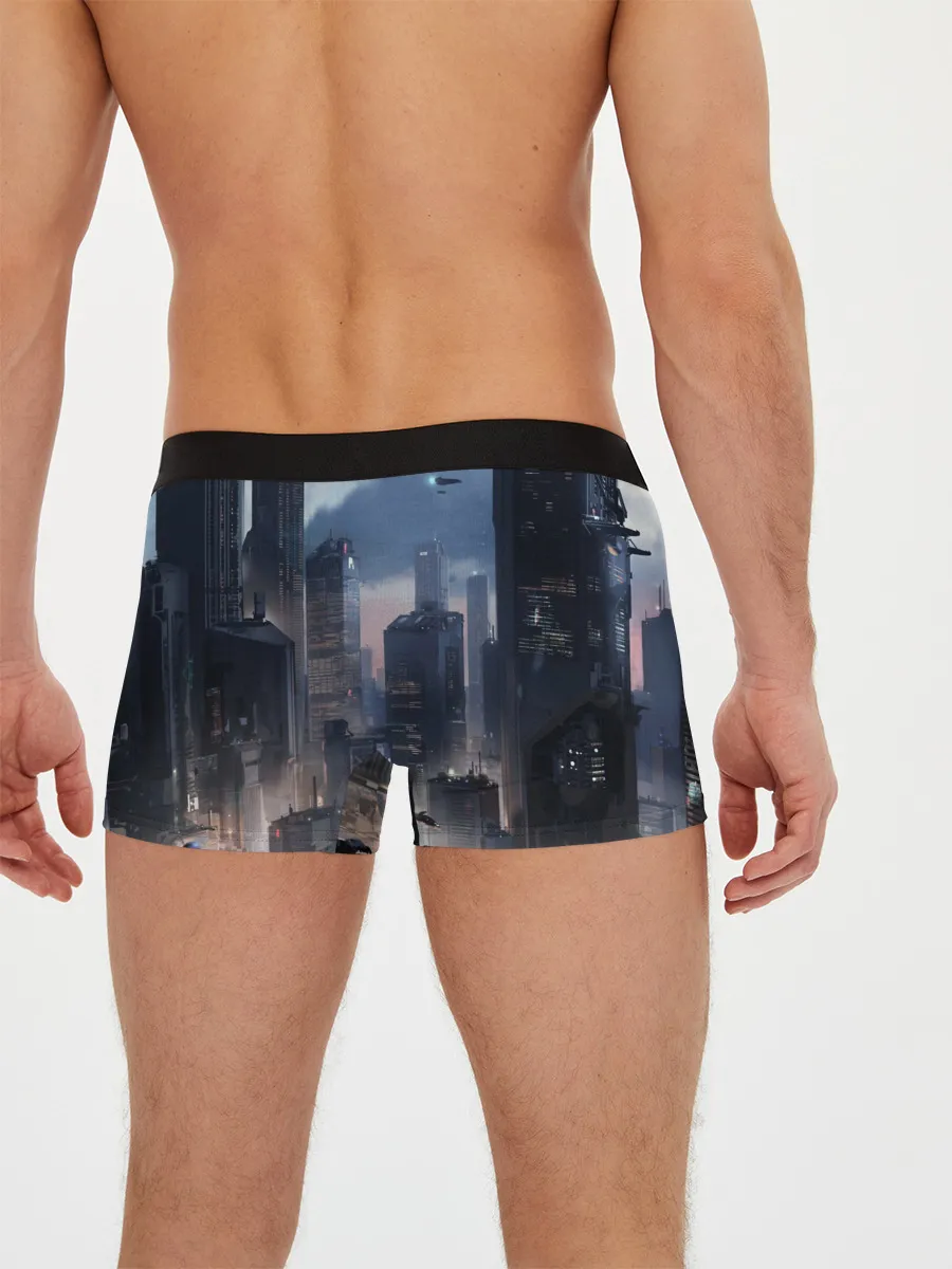 Мужские трусы боксеры / Cyberpunk 2077 city