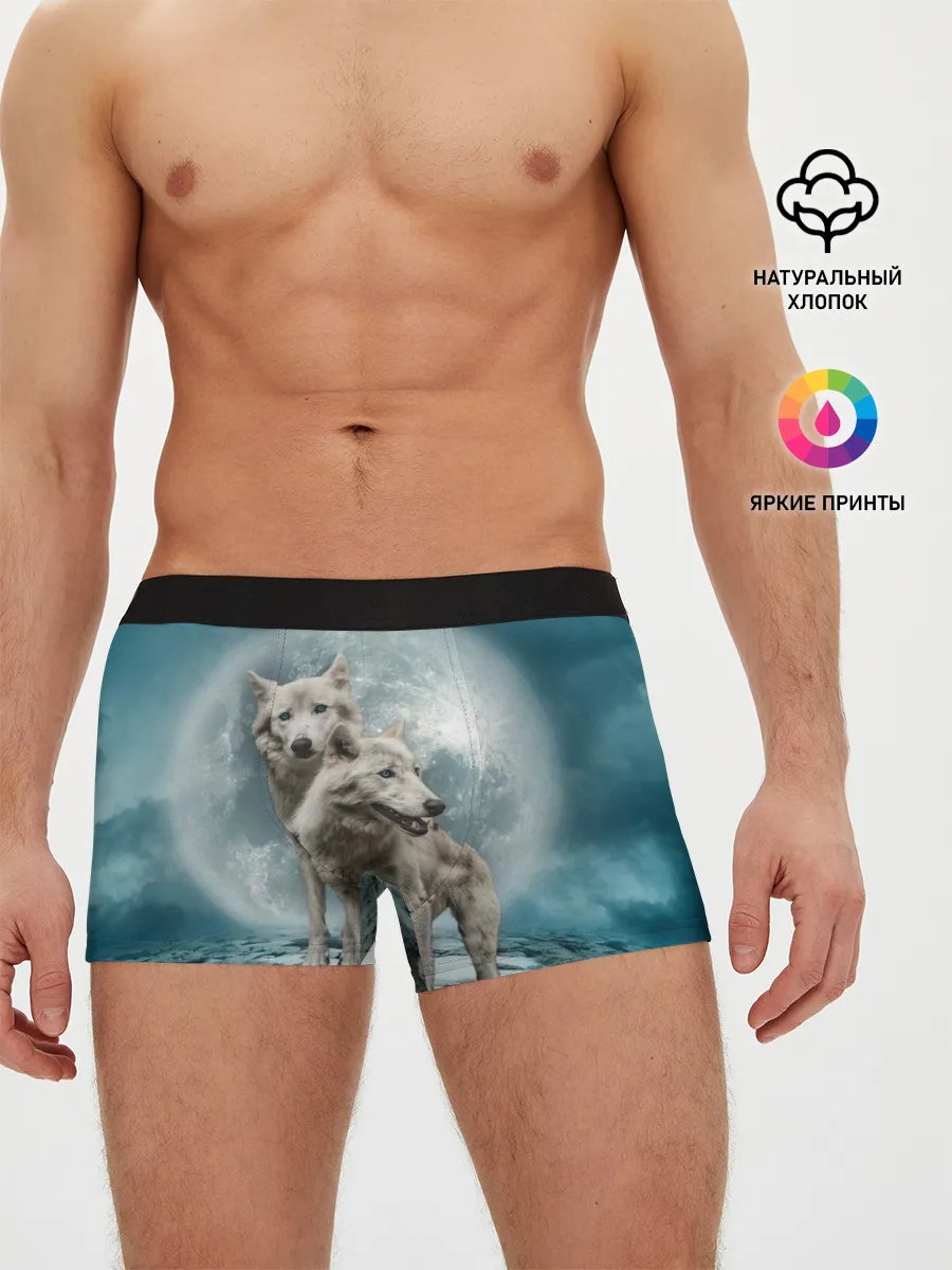 Мужские трусы боксеры / Волки