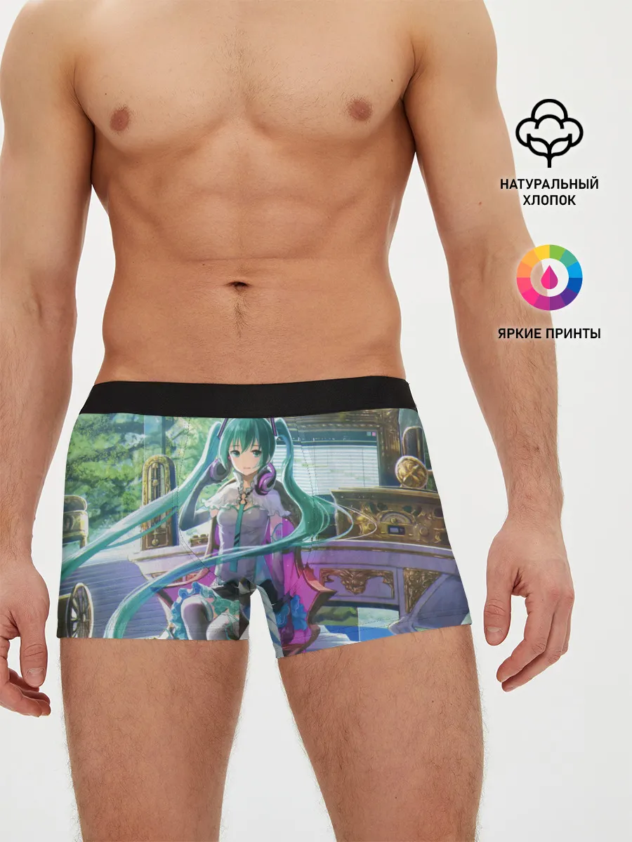 Мужские трусы боксеры / Мика Хацуне за фортепиано