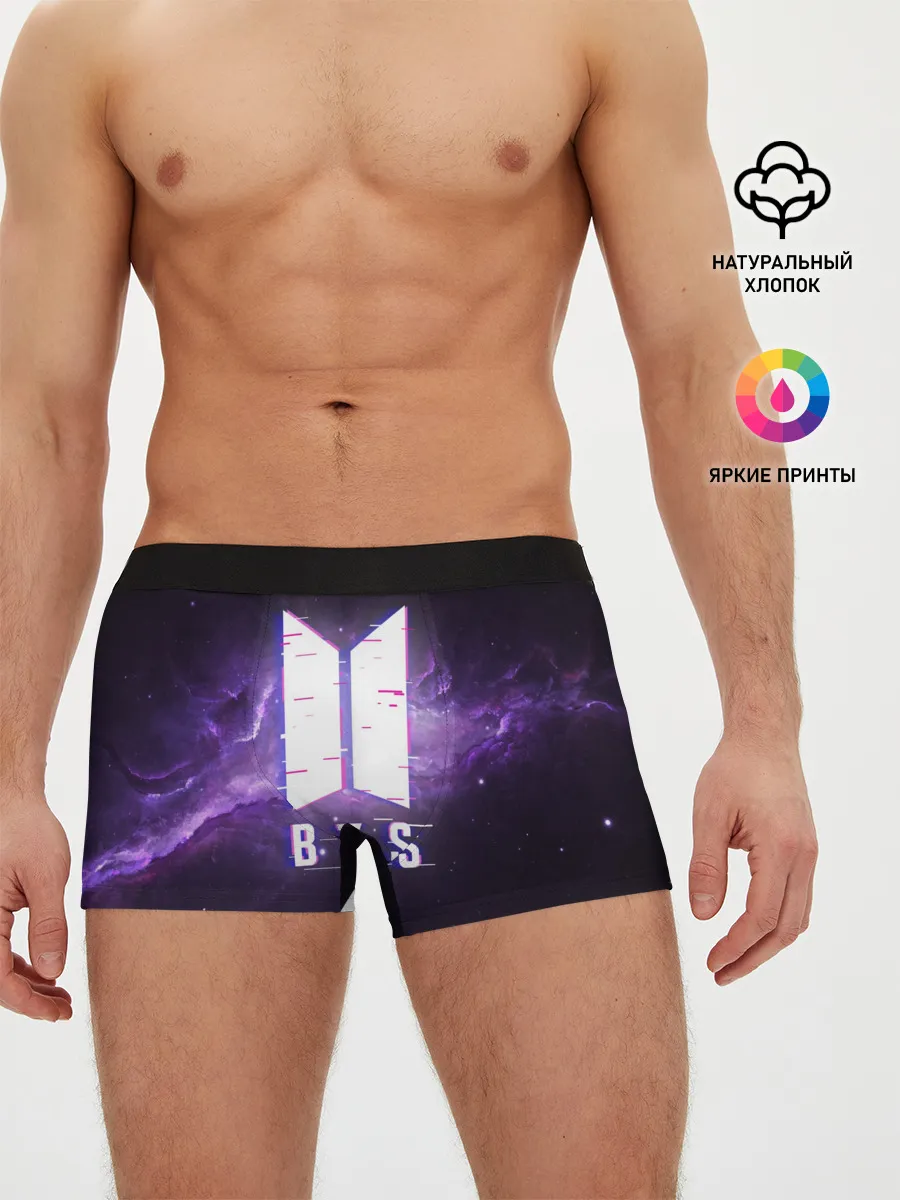Мужские трусы боксеры / BTS SPACЕ 3D / БТС КОСМОС