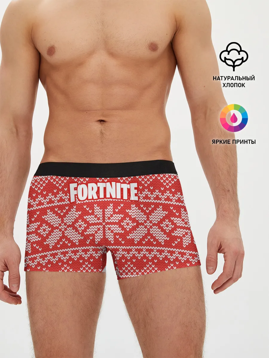Мужские трусы боксеры / Новогодний Fortnite