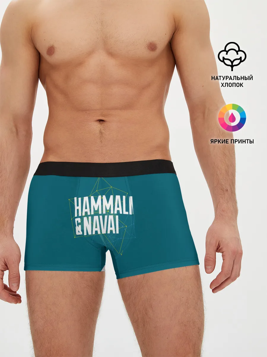 Мужские трусы боксеры / HammAli Navai blue