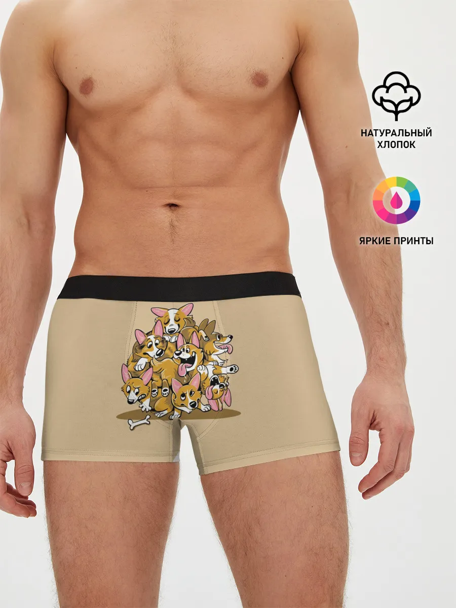 Мужские трусы боксеры / Корги
