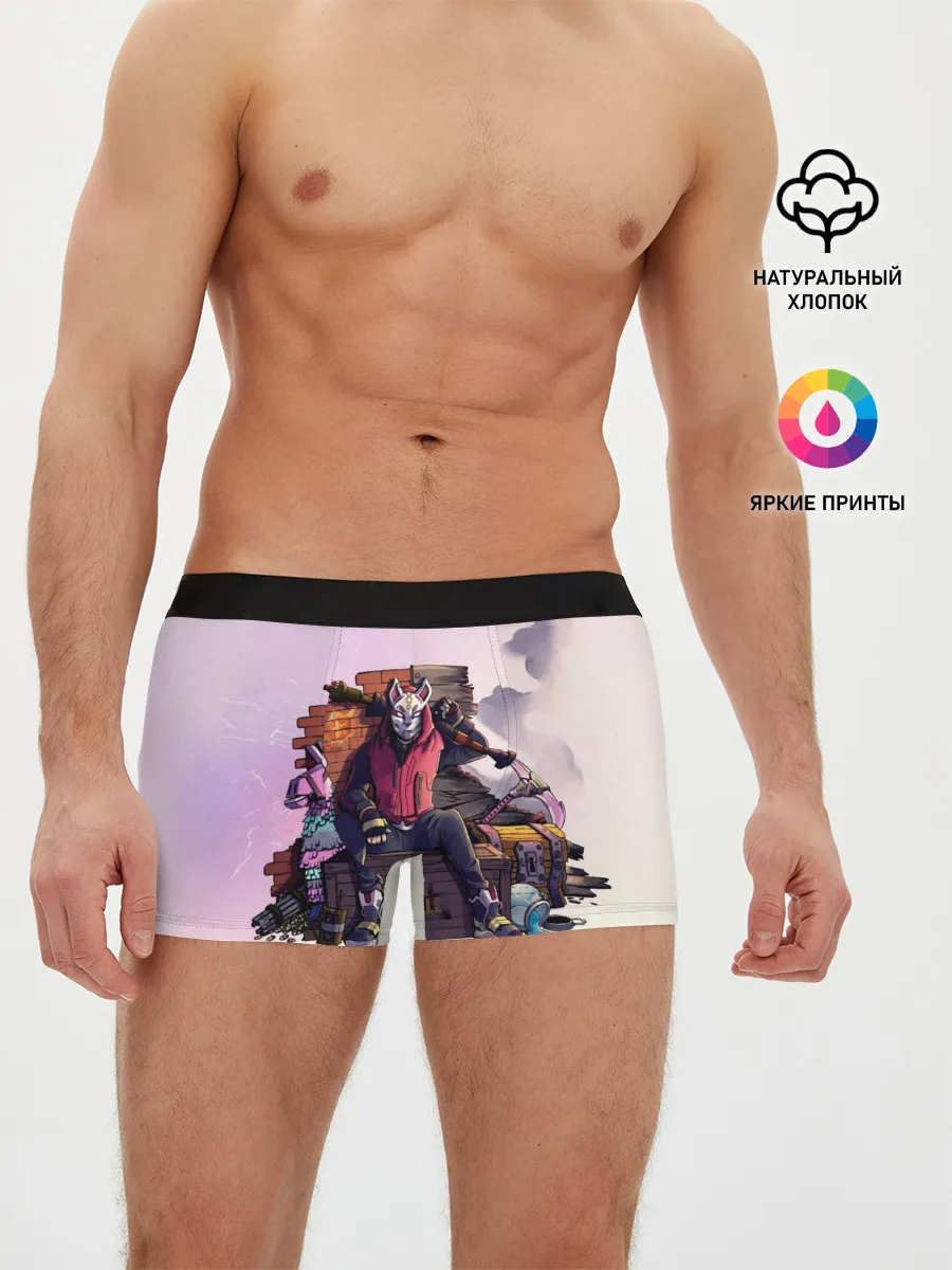 Мужские трусы боксеры / Fortnite. Drift and Lama