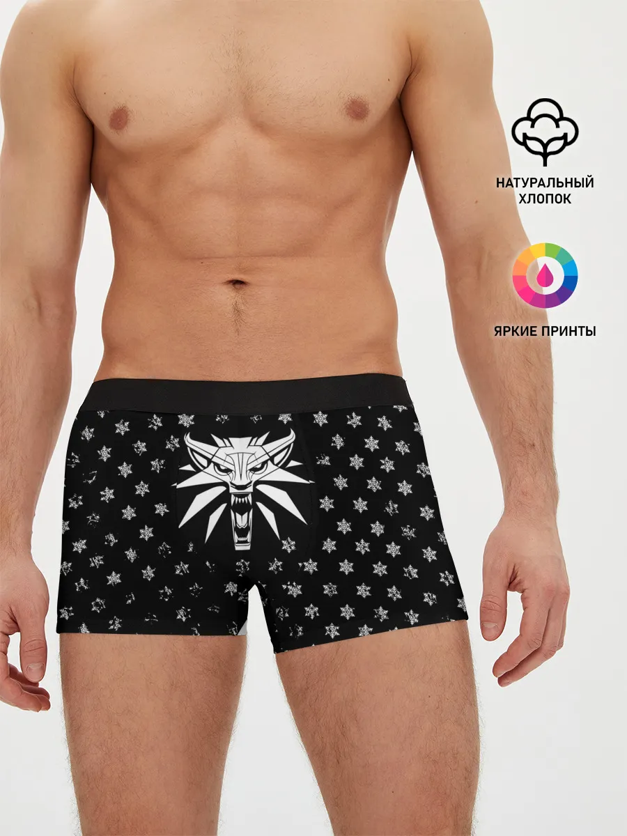 Мужские трусы боксеры / ВЕДЬМАК НОВОГОДНИЙ