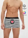 Мужские трусы боксеры / Сердце в полоску