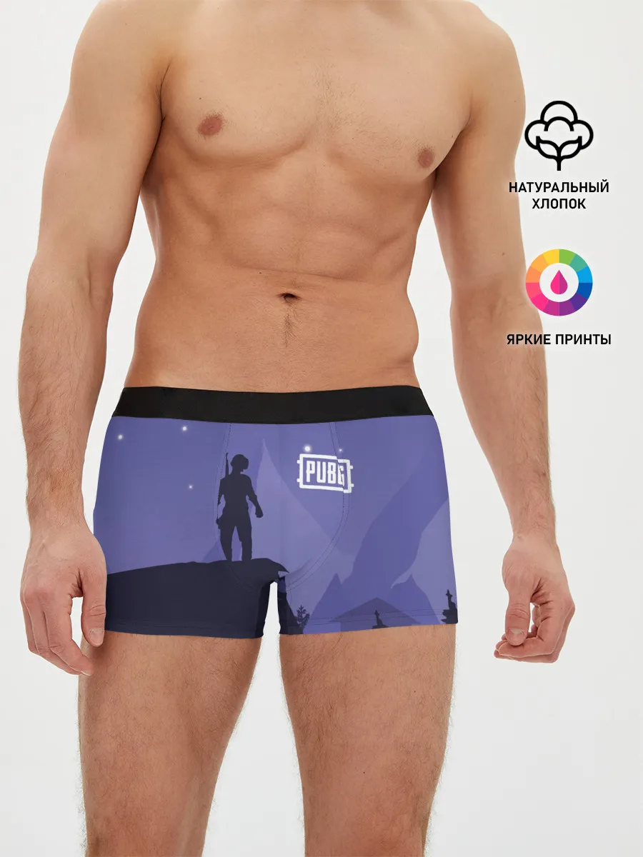 Мужские трусы боксеры / Ночной PUBG