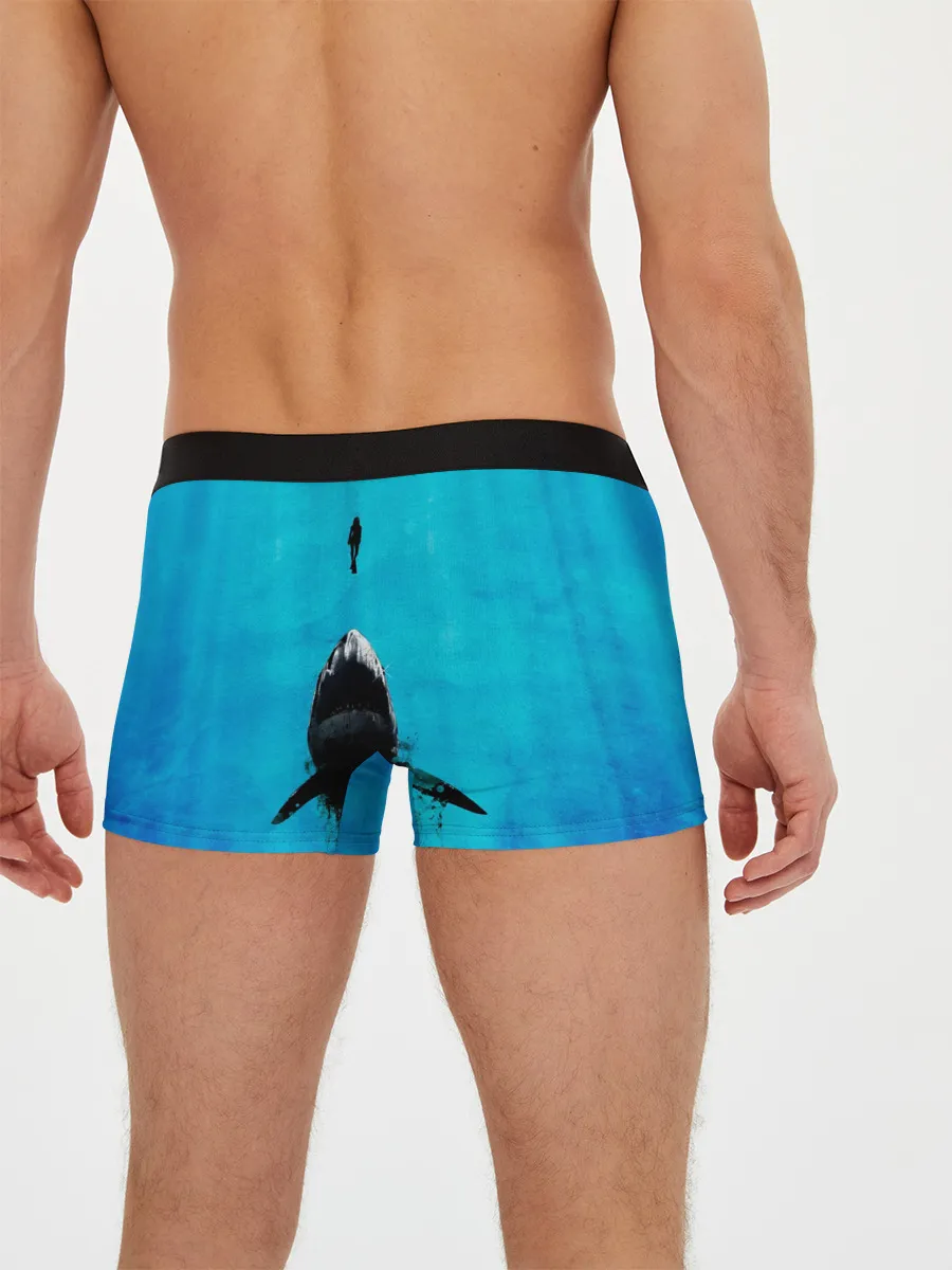 Мужские трусы боксеры / Акула на охоте