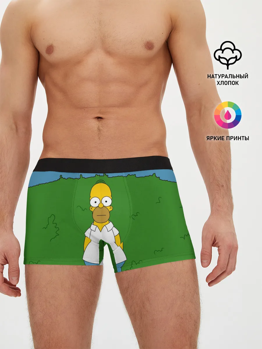 Мужские трусы боксеры / Гомер Симпсон в кустах