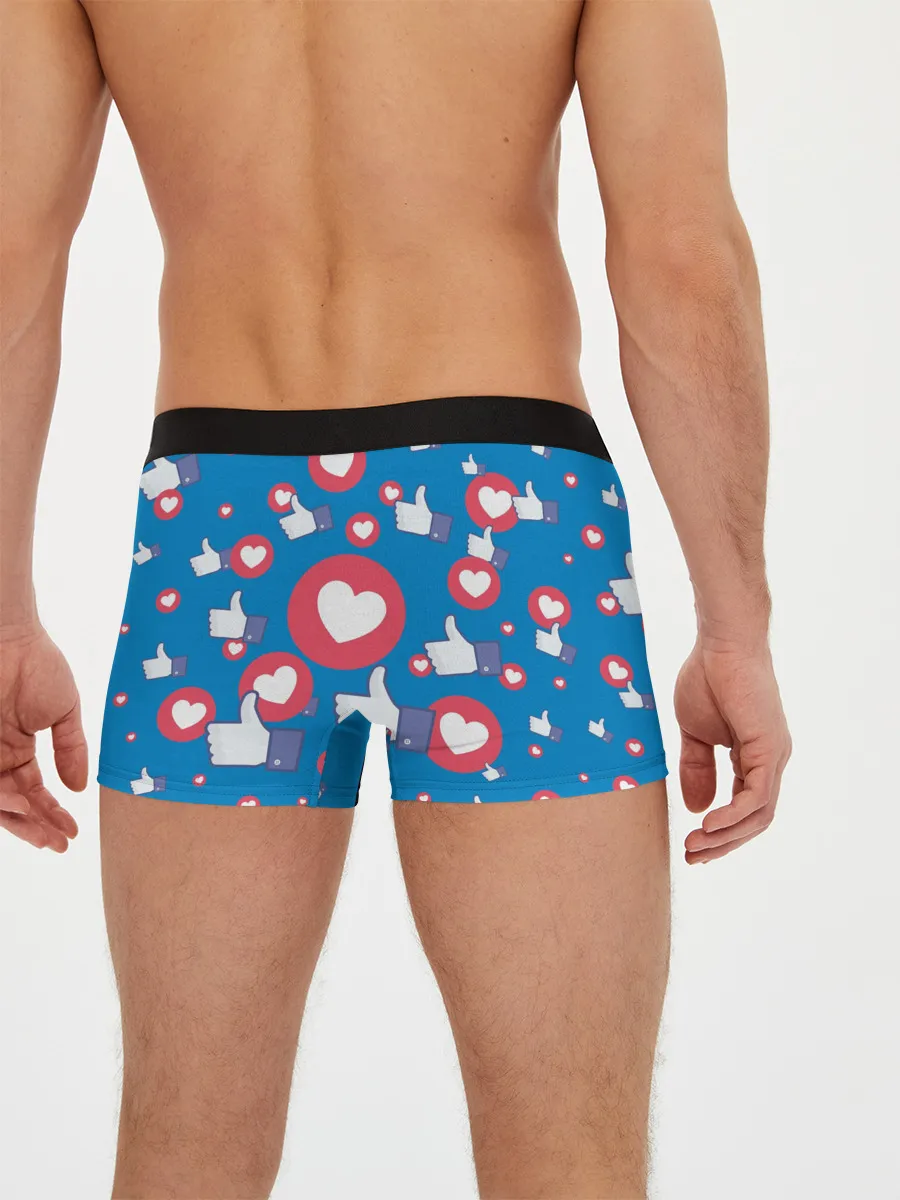 Мужские трусы боксеры / Лайки и сердечки