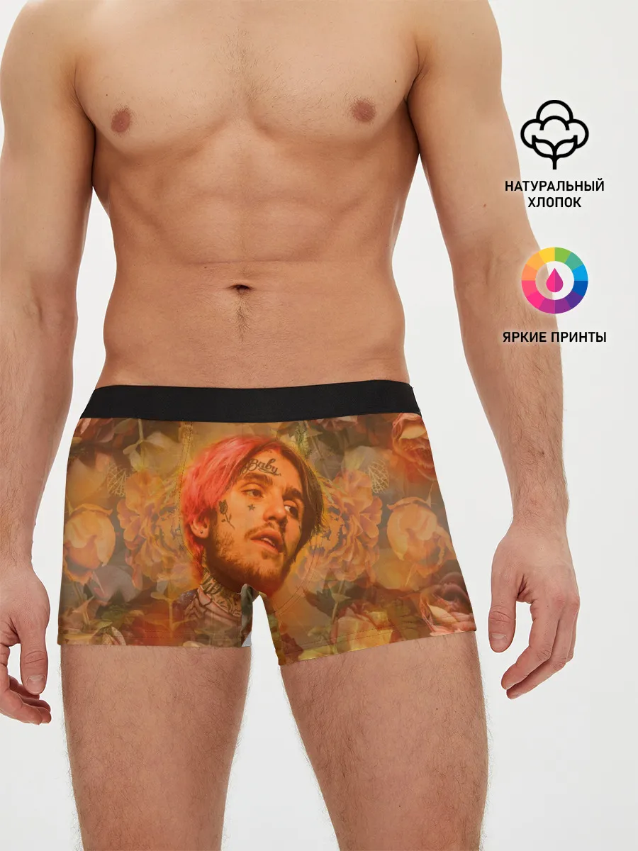 Мужские трусы боксеры / Lil Peep rose