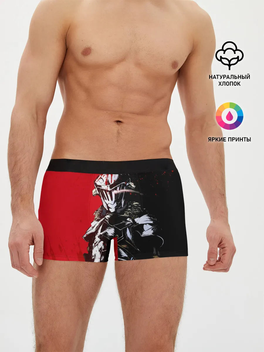 Мужские трусы боксеры / Goblin Slayer red and black