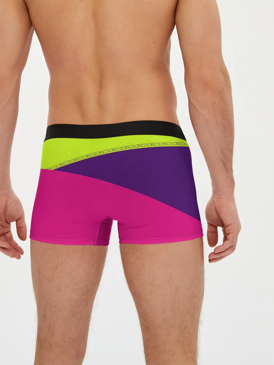 Мужские трусы боксеры / Треугольники с розовым