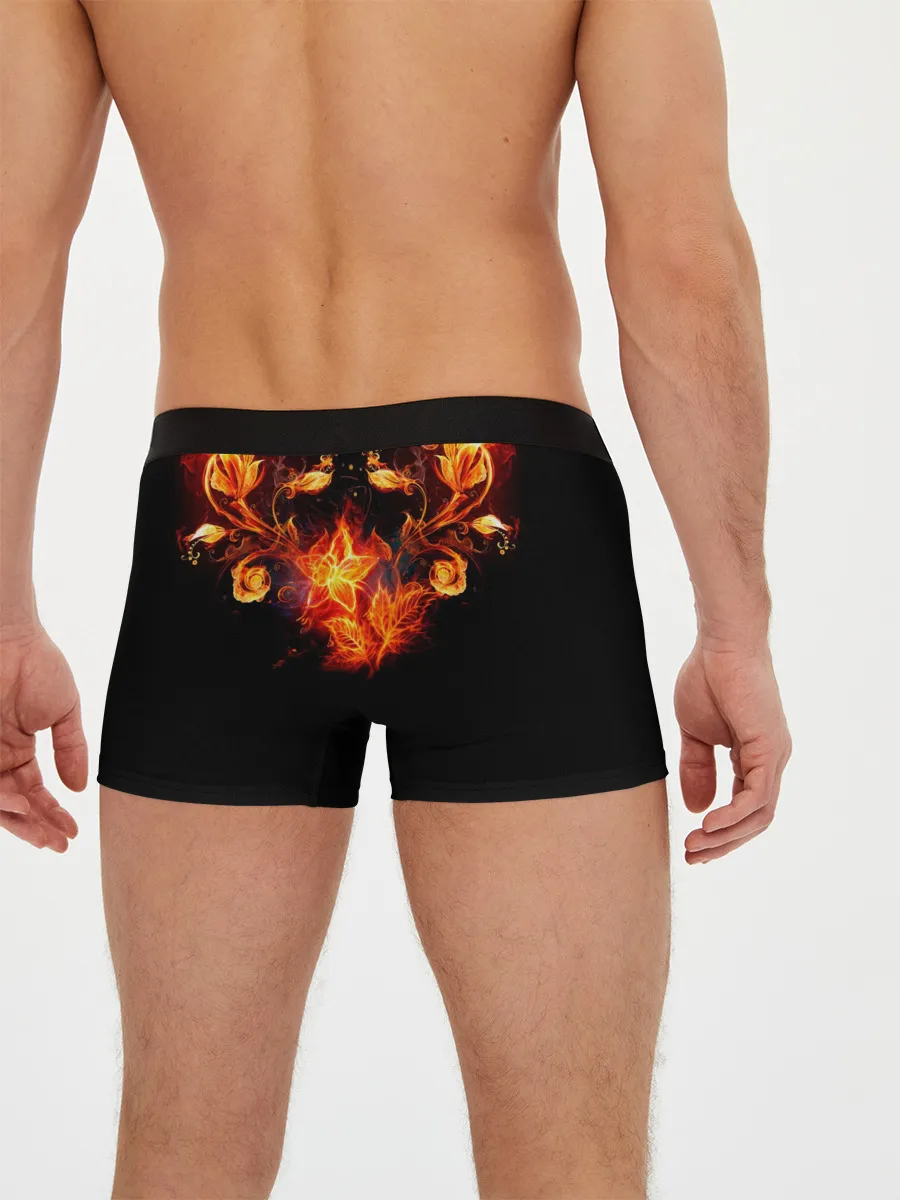 Мужские трусы боксеры / Огненные цветы в темноте