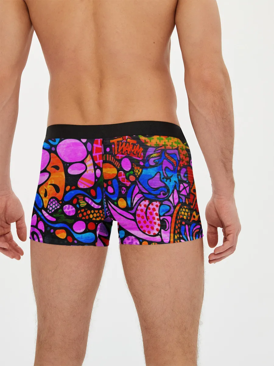 Мужские трусы боксеры / Неоновое граффити