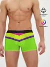 Мужские трусы боксеры / Цветные треугольники_ салатовы