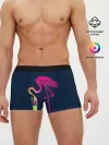Мужские трусы боксеры / Кислотный фламинго