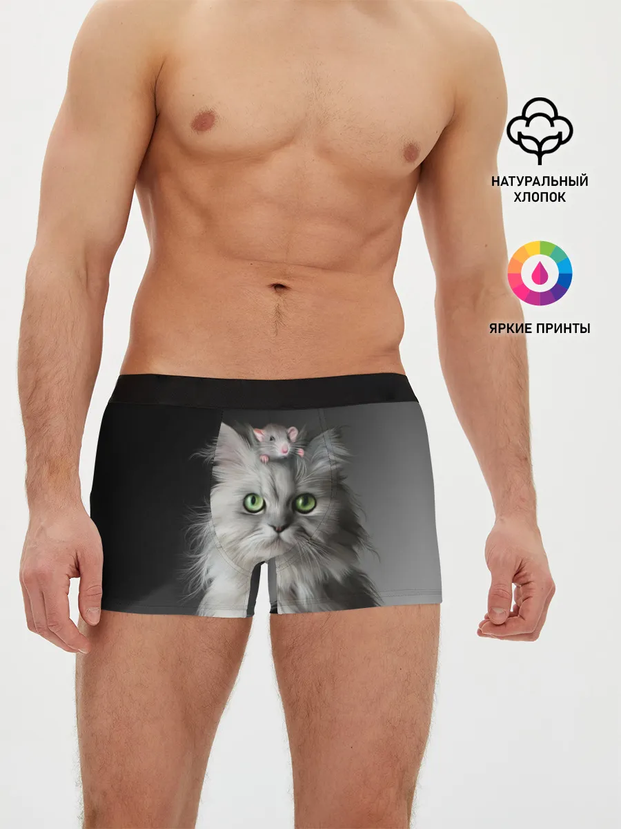 Мужские трусы боксеры / Кот и мышка