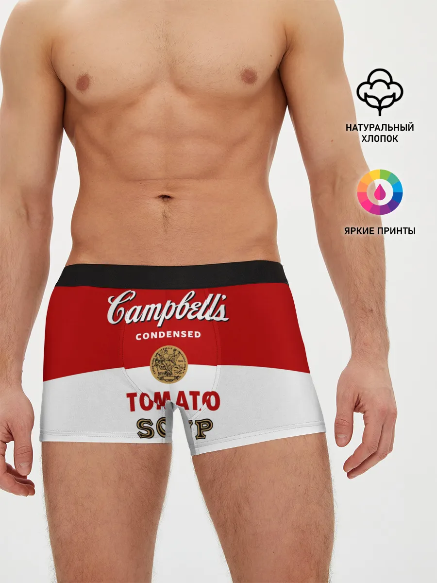 Мужские трусы боксеры / Банка с супом Кэмпбелл