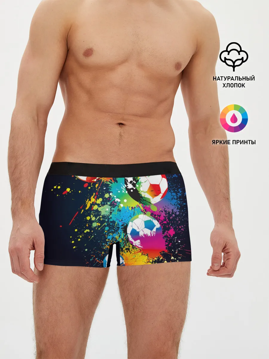 Мужские трусы боксеры / Футбольные мячи