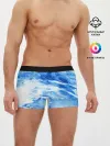 Мужские трусы боксеры / Вода акварель
